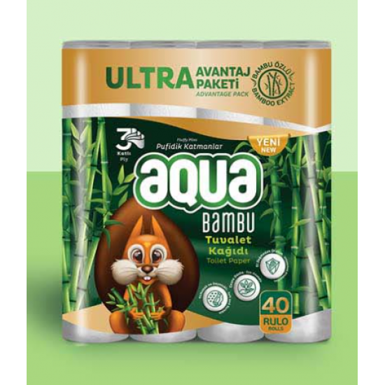 Aqua Tuvalet Kağıdı 40'lı 3 Katlı