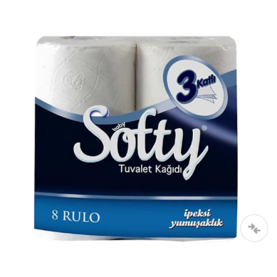 Softy Tuvalet Kağıdı 8'li 3 Katlı
