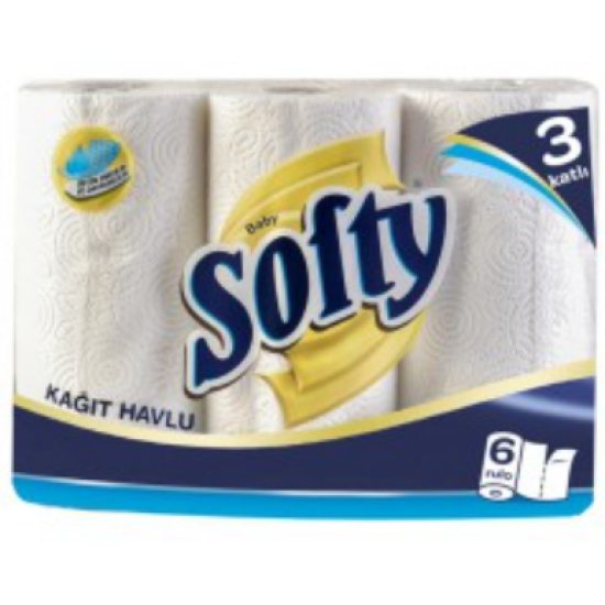 Softy Kağıt Havlu 6'lı 3 Katlı
