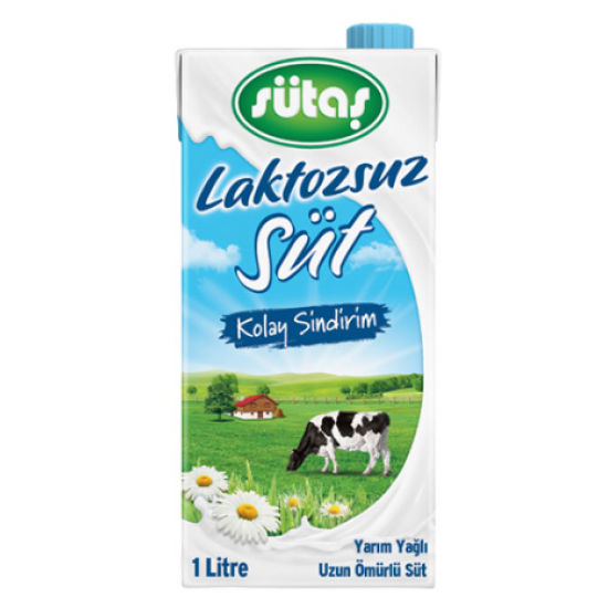 Sütaş Süt Laktozsuz 1 LT